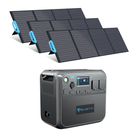 image groupe éléctrogène solaire + 3 panneaux solaires 120 W