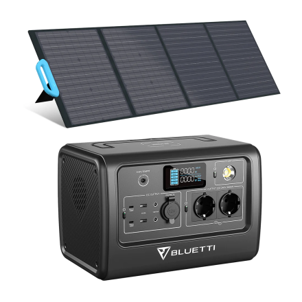BLUETTI Kit de générateur solaire 5100Wh avec 3 panneaux solaires de 200 W  groupe électrogène solaire station énergie mobile et domestique extensible